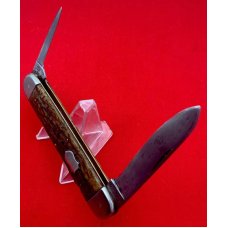 Vintage H BOKER & CO’S Equal End Pen Folding Pocket Knife c.1920’s-1930’s Bone  4 1/8” Long