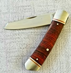 Jeffrey Mitchell Native knife, Cocobolo w/copper and CPM-154, 3.75..copper accents..filework.bead Jeffrey Mitchell Native knife, Cocobolo w/copper and CPM-154, 3.75..copper accents..filework.bead