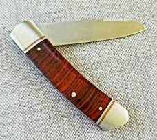 Jeffrey  Mitchell Native knife, Cocobolo w/copper and CPM-154, 3.75..copper accents..filework.bead 