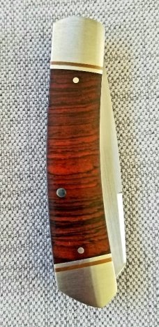 Jeffrey Mitchell Native knife, Cocobolo w/copper and CPM-154, 3.75..copper accents..filework.bead Jeffrey Mitchell Native knife, Cocobolo w/copper and CPM-154, 3.75..copper accents..filework.bead