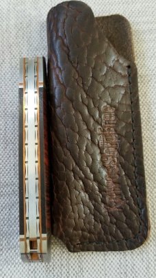 Jeffrey Mitchell Native knife, Cocobolo w/copper and CPM-154, 3.75..copper accents..filework.bead Jeffrey Mitchell Native knife, Cocobolo w/copper and CPM-154, 3.75..copper accents..filework.bead
