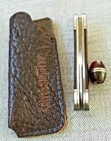 Jeffrey Mitchell Native knife, Cocobolo w/copper and CPM-154, 3.75..copper accents..filework.bead Jeffrey Mitchell Native knife, Cocobolo w/copper and CPM-154, 3.75..copper accents..filework.bead