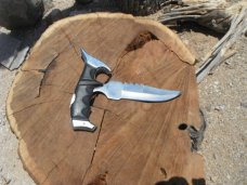 SABURO HANDMADE IN JAPAN COMMEMORATIVE GREEN BERET X5 FOLDING FIGHTING KNIFE