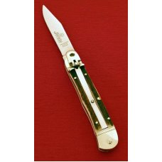 HUBERTUS Solingen Geschmiedet Rostfrei Germany AUTOMATIC SWITCHBLADE Lever Lock Prime Stag Knife