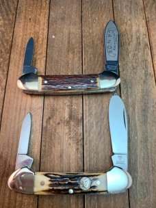 Hen and Rooster Canoe Stag Probably Made in the 70’s Solingen Germany Hen and Rooster Canoe Stag Probably Made in the 70’s Solingen Germany