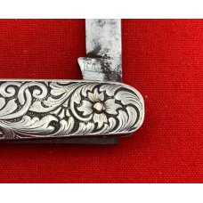 Vintage KA-BAR UC CO (United Cutlery C0) 2-Blade Shadow Pen Pocket Knife c.1923-1951 Sterling Silver Vintage KA-BAR UC CO (United Cutlery C0) 2-Blade Shadow Pen Pocket Knife c.1923-1951 Sterling Silver