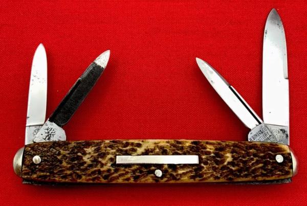Vintage H. BOKER & CO’S 4-Blade Equal End Pen Folding Pocket Knife c.1891-1944 Bone Vintage H. BOKER & CO’S 4-Blade Equal End Pen Folding Pocket Knife c.1891-1944 Bone