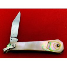 Vintage Unbranded Sleeveboard 1-Blade Shadow Watch Fob Pen Pocket Knife Abalone Scales Vintage Unbranded Sleeveboard 1-Blade Shadow Watch Fob Pen Pocket Knife Abalone Scales