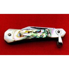 Vintage Unbranded Sleeveboard 1-Blade Shadow Watch Fob Pen Pocket Knife Abalone Scales Vintage Unbranded Sleeveboard 1-Blade Shadow Watch Fob Pen Pocket Knife Abalone Scales