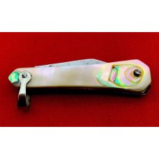 Vintage Unbranded Sleeveboard 1-Blade Shadow Watch Fob Pen Pocket Knife Abalone Scales Vintage Unbranded Sleeveboard 1-Blade Shadow Watch Fob Pen Pocket Knife Abalone Scales