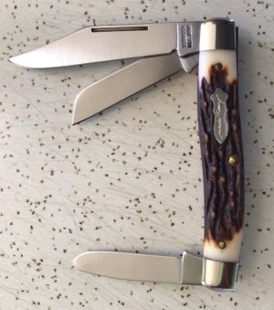 VINTAGE SCHRADE USA 885UH “UNCLE HENRY” STOCKMAN POCKET KNIFE/ and SWEET IT IS / “MINT”
