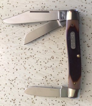 VINTAGE SCHRADE USA 8OT “OLD TIMER” STOCKMAN POCKET KNIFE/ SWEET KNIFE MAN 