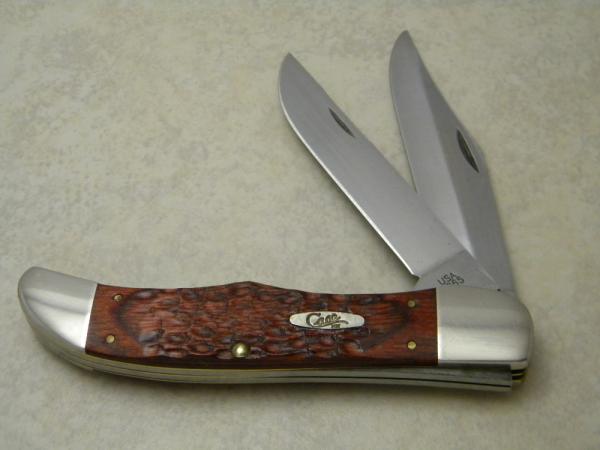 Case XX USA 10 Dot Laminated Wood 6265 Folding Hunter Knife 2010