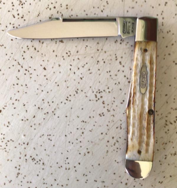 VINTAGE BONE CASE XX BRADFORD PA w/ROMAN NUMERALS 1993 #6111 1/2 “CHEETAH” POCKET KNIFE/NOS/ SWEET 