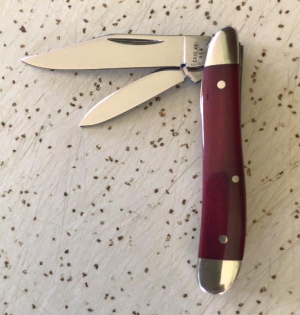 VINTAGE BONE CASE XX 1979 #6220 PEANUT POCKET KNIFE / BEAUTIFUL ROSE BONE PIECE VINTAGE BONE CASE XX 1979 #6220 PEANUT POCKET KNIFE / BEAUTIFUL ROSE BONE PIECE