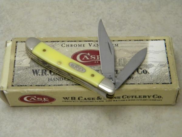 Case XX USA 3 Dot Yellow 3220 CV Peanut Knife NIB 2007 Case XX USA 3 Dot Yellow 3220 CV Peanut Knife NIB 2007