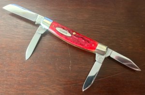 Marbles MSA Congress Knife, Red Jigged Bone Handle, USA Made In 2001, New 