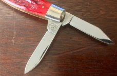 Marbles MSA Congress Knife, Red Jigged Bone Handle, USA Made In 2001, New Marbles MSA Congress Knife, Red Jigged Bone Handle, USA Made In 2001, New