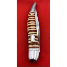 Vintage IMPERIAL PROV., R.I. Sportsmaster Outdoor Pocket Knife c.1956-1988 Candy Stripe Celluloid