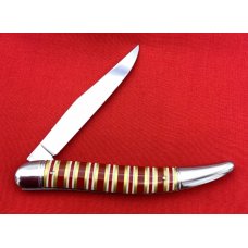 Vintage IMPERIAL PROV., R.I. Sportsmaster Outdoor Pocket Knife c.1956-1988 Candy Stripe Celluloid