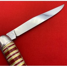 Vintage IMPERIAL PROV., R.I. Sportsmaster Outdoor Pocket Knife c.1956-1988 Candy Stripe Celluloid