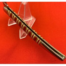 Vintage IMPERIAL PROV., R.I. Sportsmaster Outdoor Pocket Knife c.1956-1988 Candy Stripe Celluloid