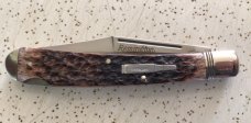 VINTAGE BONE REMINGTON UMC MADE IN USA 1992 R1253 “GUIDE” SILVER BULLET KNIFE/NOS/w STERLING SHIELD VINTAGE BONE REMINGTON UMC MADE IN USA 1992 R1253 “GUIDE” SILVER BULLET KNIFE/NOS/w STERLING SHIELD