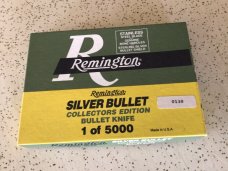 VINTAGE BONE REMINGTON UMC MADE IN USA 1992 R1253 “GUIDE” SILVER BULLET KNIFE/NOS/w STERLING SHIELD VINTAGE BONE REMINGTON UMC MADE IN USA 1992 R1253 “GUIDE” SILVER BULLET KNIFE/NOS/w STERLING SHIELD