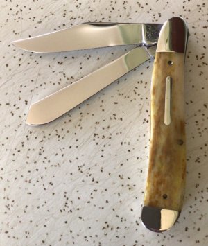 VINTAGE BONE CASE XX 1989 #6240 DOGLEG TRAPPER/ U WANT SWEET ??  GORGEOUS KNIFE 