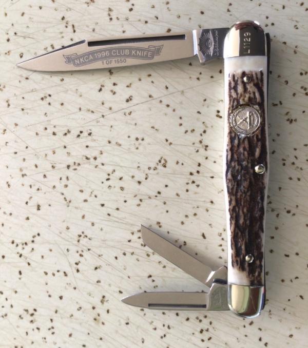 VINTAGE STAG C SCHLLEPER GERMANY NKCA LTD EDITION EYE BRAND WHITTLER POCKET KNIFE/ SWEETNESS & MINT VINTAGE STAG C SCHLLEPER GERMANY NKCA LTD EDITION EYE BRAND WHITTLER POCKET KNIFE/ SWEETNESS & MINT