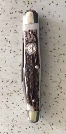 VINTAGE STAG C SCHLLEPER GERMANY NKCA LTD EDITION EYE BRAND WHITTLER POCKET KNIFE/ SWEETNESS & MINT VINTAGE STAG C SCHLLEPER GERMANY NKCA LTD EDITION EYE BRAND WHITTLER POCKET KNIFE/ SWEETNESS & MINT