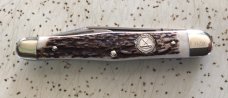 VINTAGE STAG C SCHLLEPER GERMANY NKCA LTD EDITION EYE BRAND WHITTLER POCKET KNIFE/ SWEETNESS & MINT VINTAGE STAG C SCHLLEPER GERMANY NKCA LTD EDITION EYE BRAND WHITTLER POCKET KNIFE/ SWEETNESS & MINT