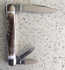 VINTAGE STAG C SCHLLEPER GERMANY NKCA LTD EDITION EYE BRAND WHITTLER POCKET KNIFE/ SWEETNESS & MINT VINTAGE STAG C SCHLLEPER GERMANY NKCA LTD EDITION EYE BRAND WHITTLER POCKET KNIFE/ SWEETNESS & MINT