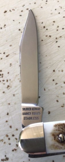 VINTAGE STAG C SCHLLEPER GERMANY NKCA LTD EDITION EYE BRAND WHITTLER POCKET KNIFE/ SWEETNESS & MINT VINTAGE STAG C SCHLLEPER GERMANY NKCA LTD EDITION EYE BRAND WHITTLER POCKET KNIFE/ SWEETNESS & MINT