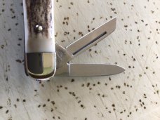 VINTAGE STAG C SCHLLEPER GERMANY NKCA LTD EDITION EYE BRAND WHITTLER POCKET KNIFE/ SWEETNESS & MINT VINTAGE STAG C SCHLLEPER GERMANY NKCA LTD EDITION EYE BRAND WHITTLER POCKET KNIFE/ SWEETNESS & MINT
