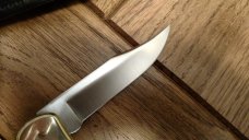Vintage Buck Knife USA 110 4 DOT 2 PIN Bone Handle w/Leather Sheath Vintage Buck Knife USA 110 4 DOT 2 PIN Bone Handle w/Leather Sheath