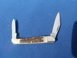 Miller Bros, Deer Stag scales,  2 1/2" Pocket Knife, Like New  Miller Bros folding pocket knife.