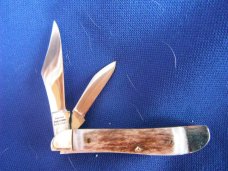 Miller Bros, Deer Stag scales, 2 1/2" Pocket Knife, Like New Miller Bros folding pocket knife. Miller Bros, Deer Stag scales, 2 1/2" Pocket Knife, Like New Miller Bros folding pocket knife.