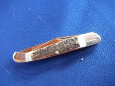 Miller Bros, Deer Stag scales, 2 1/2" Pocket Knife, Like New Miller Bros folding pocket knife. Miller Bros, Deer Stag scales, 2 1/2" Pocket Knife, Like New Miller Bros folding pocket knife.
