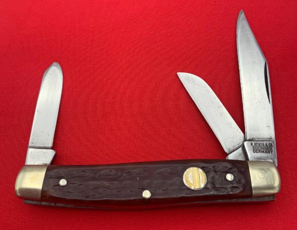 Vintage H BOKER & CO 3-Blade Premium Stockman Folding Pocket Knife c.1891-1944 Bone Vintage H BOKER & CO 3-Blade Premium Stockman Folding Pocket Knife c.1891-1944 Bone