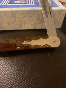 W R Case & Son Bradford Pa 19USA92 Tested XX 10095 Barn Door Hinge Carmel Swirl 105 Maxe With COA