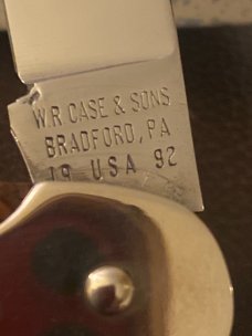 W R Case & Son Bradford Pa 19USA92 Tested XX 10095 Barn Door Hinge Carmel Swirl 105 Maxe With COA W R Case & Son Bradford Pa 19USA92 Tested XX 10095 Barn Door Hinge Carmel Swirl 105 Maxe With COA