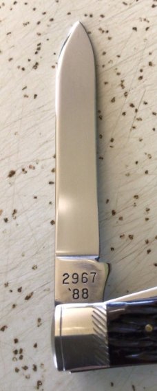 VINTAGE BONE WINCHESTER 1988 #2967 SWELL CENTER MOOSE POCKET KNIFE/NOS/ “BEAUTIFUL PIECE “