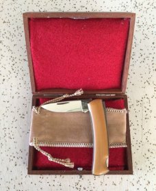 VINTAGE BUCK USA 527 dot 1985 LOCK BACK “TREASURY KNIFE”  / BEAUTIFUL PIECE