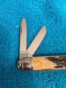 1996 Winchester USA 350101 NKCA Knife Club #167 OF 1675 Fat & Gnarly Stag Whittler With Flluted bols 1996 Winchester USA 350101 NKCA Knife Club #167 OF 1675 Fat & Gnarly Stag Whittler With Flluted bols