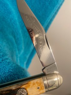1996 Winchester USA 350101 NKCA Knife Club #167 OF 1675 Fat & Gnarly Stag Whittler With Flluted bols 1996 Winchester USA 350101 NKCA Knife Club #167 OF 1675 Fat & Gnarly Stag Whittler With Flluted bols