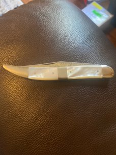 Fightin Rooster Large Toothpick Mother Of Pearl Handles With Cigar Band With Single Blade Captains R Fightin Rooster Large Toothpick Mother Of Pearl Handles With Cigar Band With Single Blade Captains R
