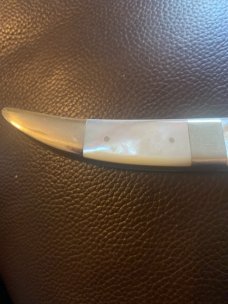 Fightin Rooster Large Toothpick Mother Of Pearl Handles With Cigar Band With Single Blade Captains R Fightin Rooster Large Toothpick Mother Of Pearl Handles With Cigar Band With Single Blade Captains R