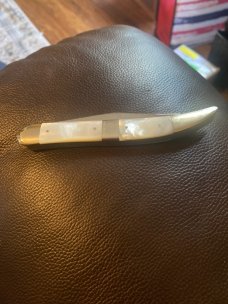 Fightin Rooster Large Toothpick Mother Of Pearl Handles With Cigar Band With Single Blade Captains R Fightin Rooster Large Toothpick Mother Of Pearl Handles With Cigar Band With Single Blade Captains R