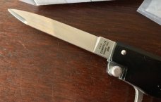 AGA Campolin Letter Opener Pistol Switchblade, Black Handle, Limited Edition of 300 from 2019 
